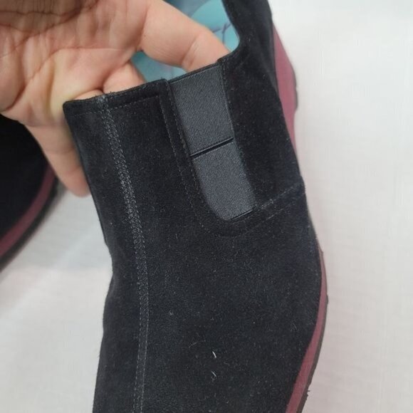 Thierry Rabotin Camoscio Divine Black Wedge Slip On Shoes Size 41 - Picture 6 of 13